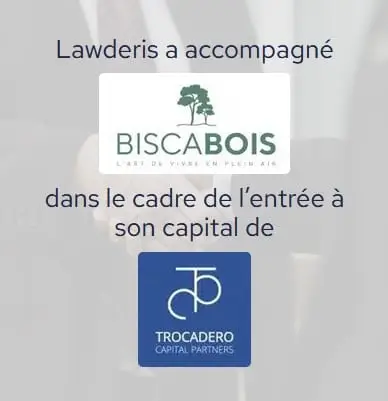 Entrée au capital de TROCADERO CAPITAL PARTNERS par BISCABOIS
